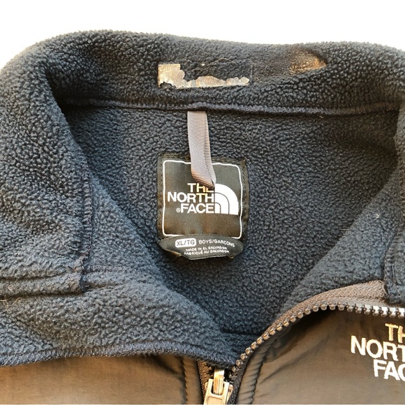 The North Face Fleece Jacket Boys Size XL 18/20 Gray Navy Blue,zipper 2 Pockets - Picture 4 of 4